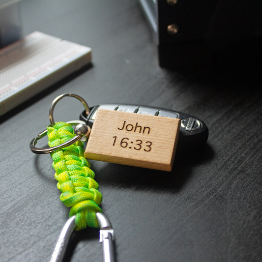 John 16:33 Verse Keychain